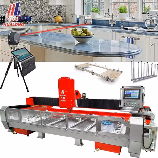 Hlcnc-3319 3D-гравировальный станок с ЧПУ для гравировки камня и мрамора, обрабатывающий центр для полировки камня на столешнице, фрезерный и сверлильный станок для раковины в ванной комнате Siemens