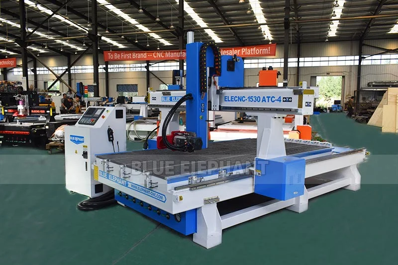 Heavy Duty Blue Elephant 1530 Customized Size Atc Acrylic Advertising CNC Router with Dust Collector for Sale in Italy